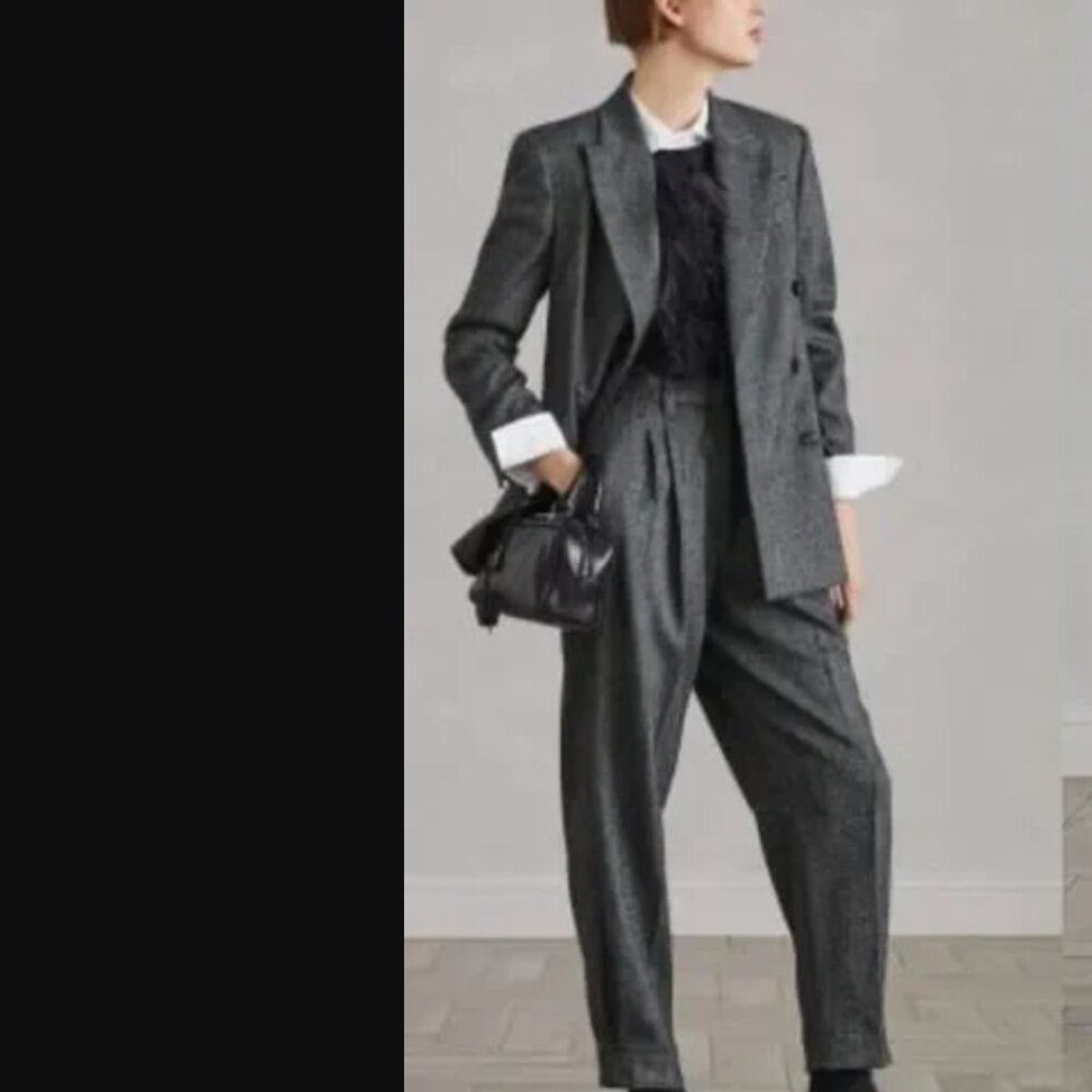 Ann Freedberg Vintage Houndstooth Wool Trousers